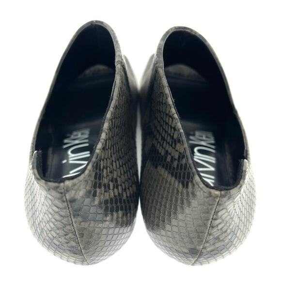 Calvin Klein Nastassia Stiletto Heels Size 8 Black & Gray Animal Print Peep Toe - Picture 11 of 16